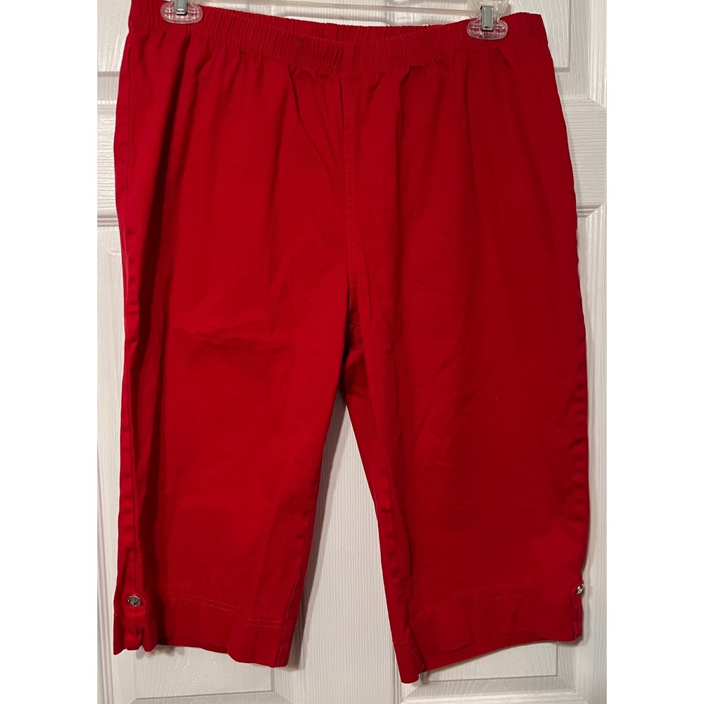 Just My Size by Hanes Red Capri Pants Plus Size 2X 18W 20W Elastic Waist Stretch